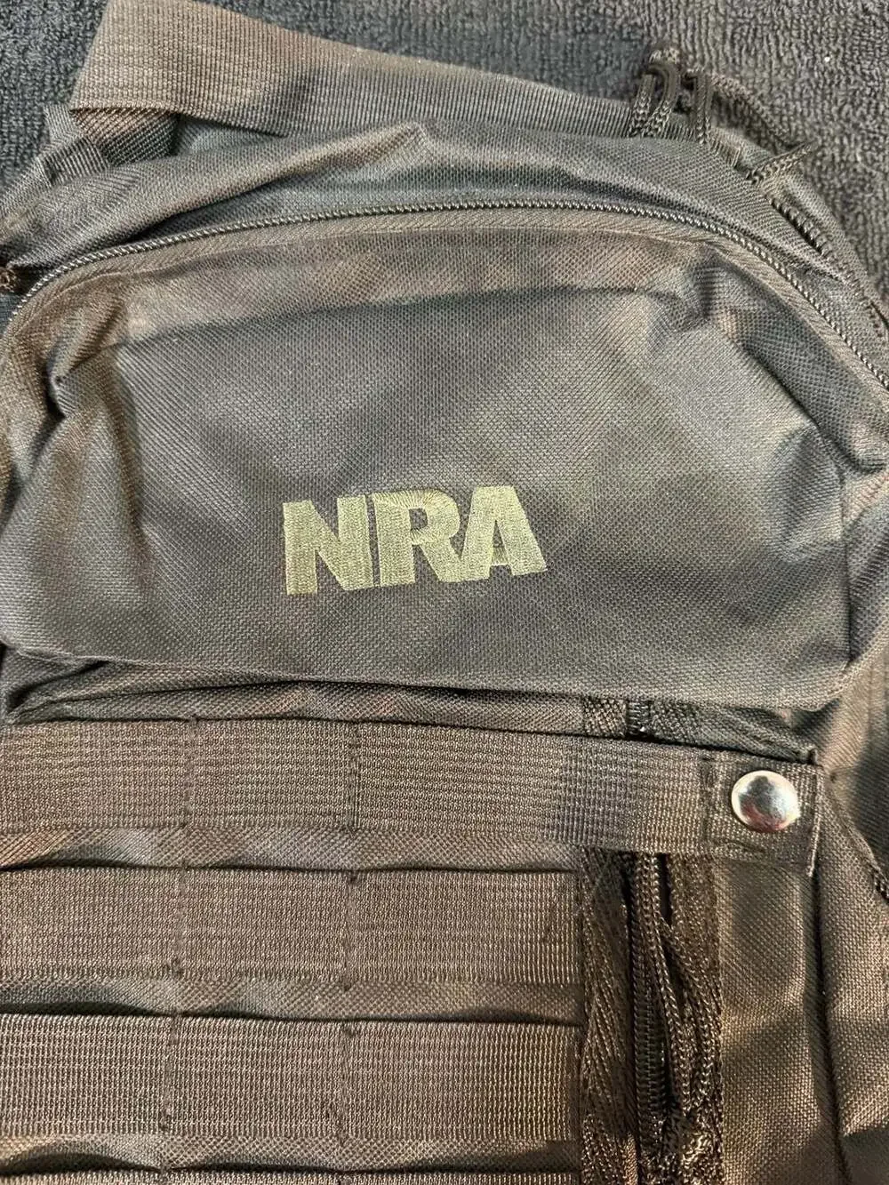 NRA Black Tactical Backpack with Molle Webbing
